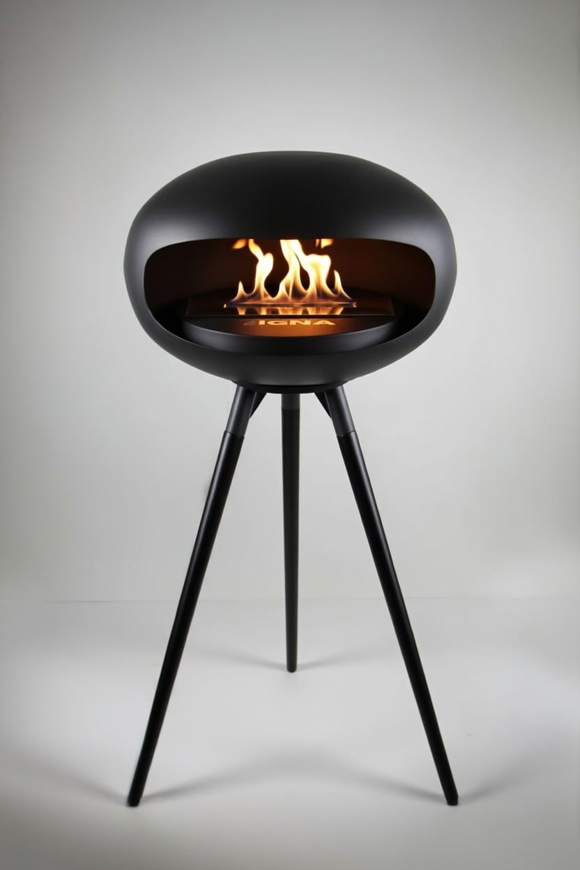 IGNA Ovalis Base Black - Black Wood Tall