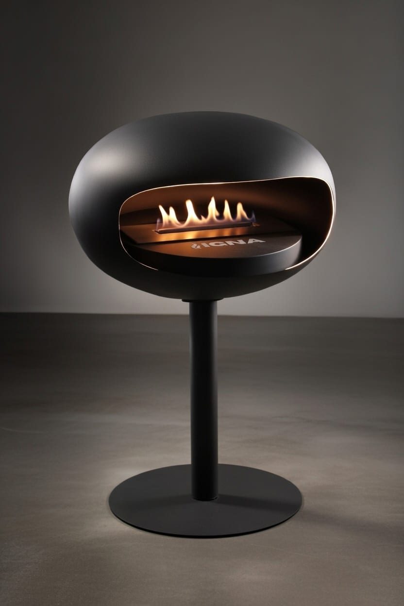 igna ovalis base black steel