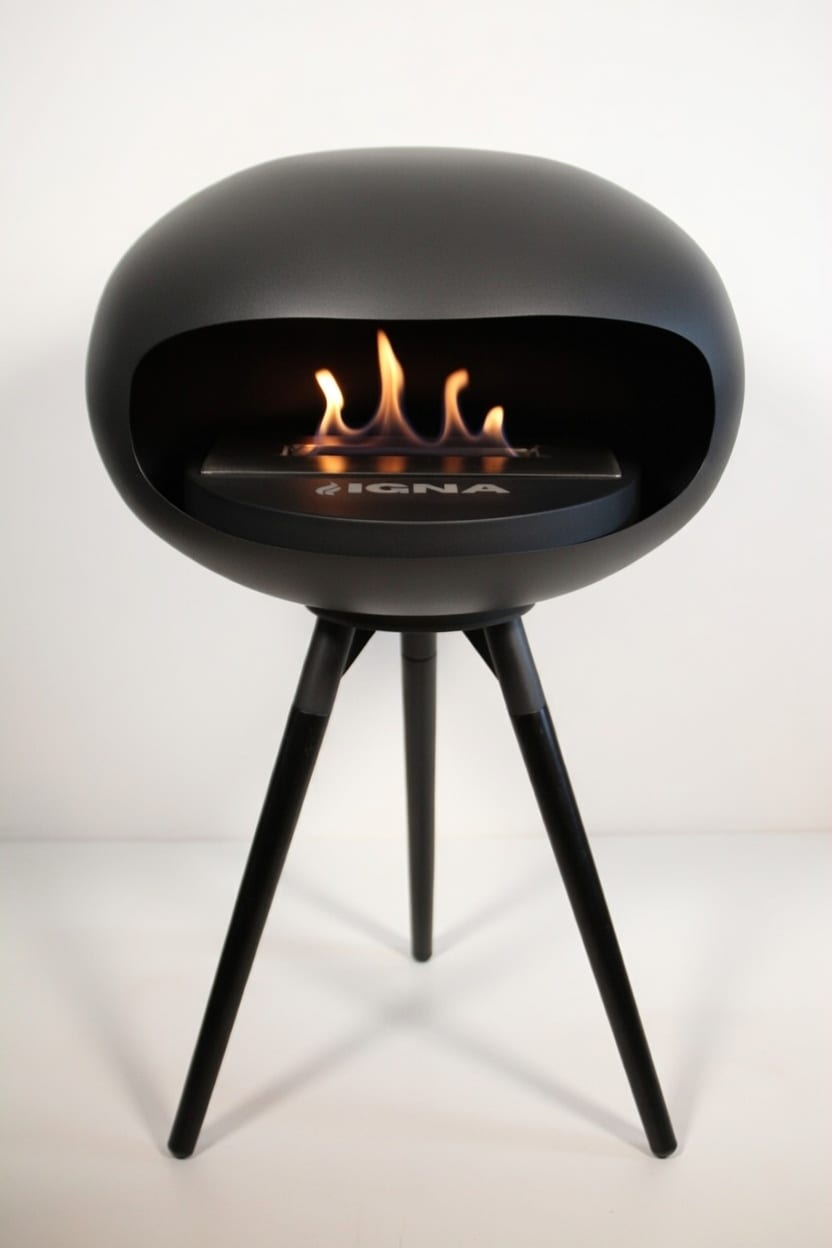 igna ovalis base black wood short