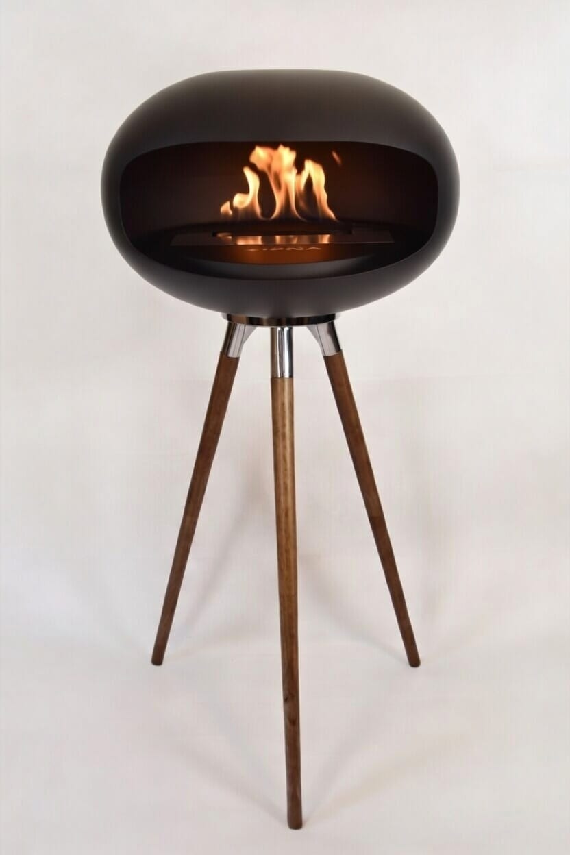 IGNA Ovalis Base Black - Dark Wood Tall