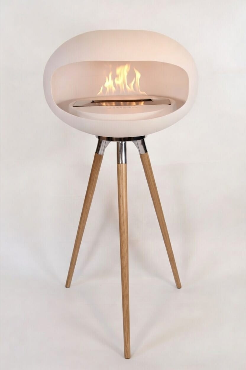 IGNA Ovalis Base White - Light Wood Tall