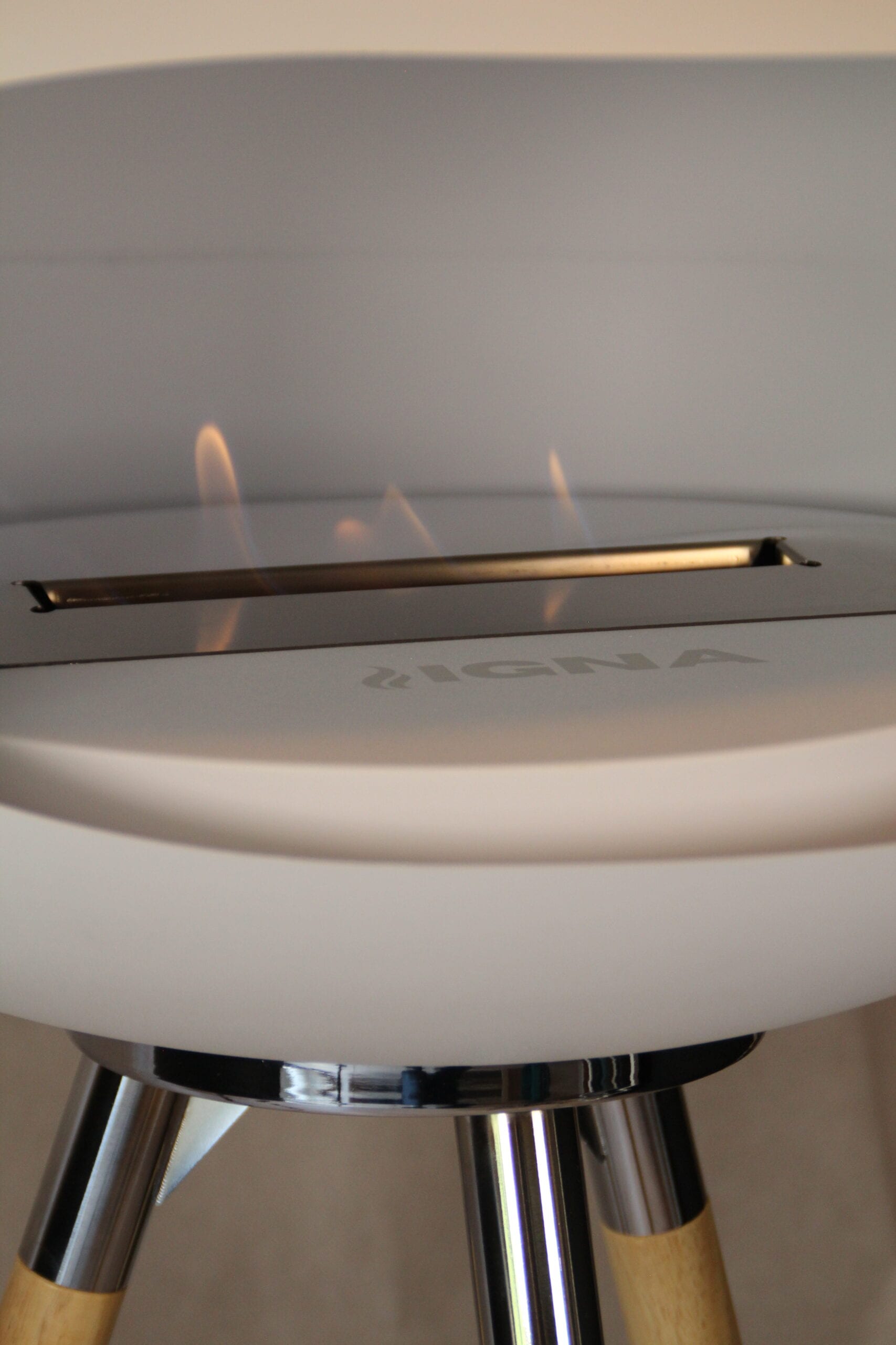 IGNA Ovalis Base White - Light Wood Tall