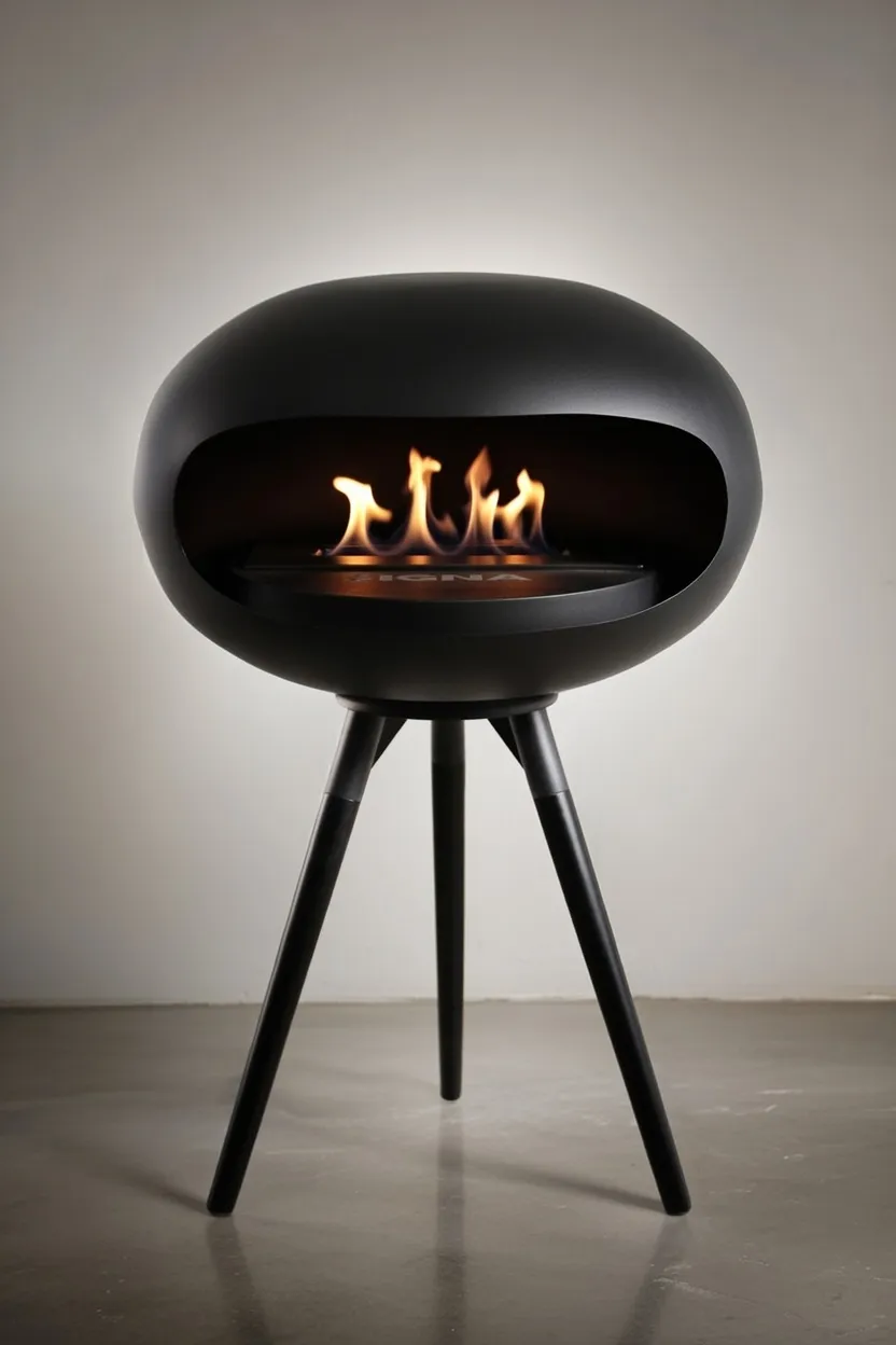 igna ovalis base black wood short