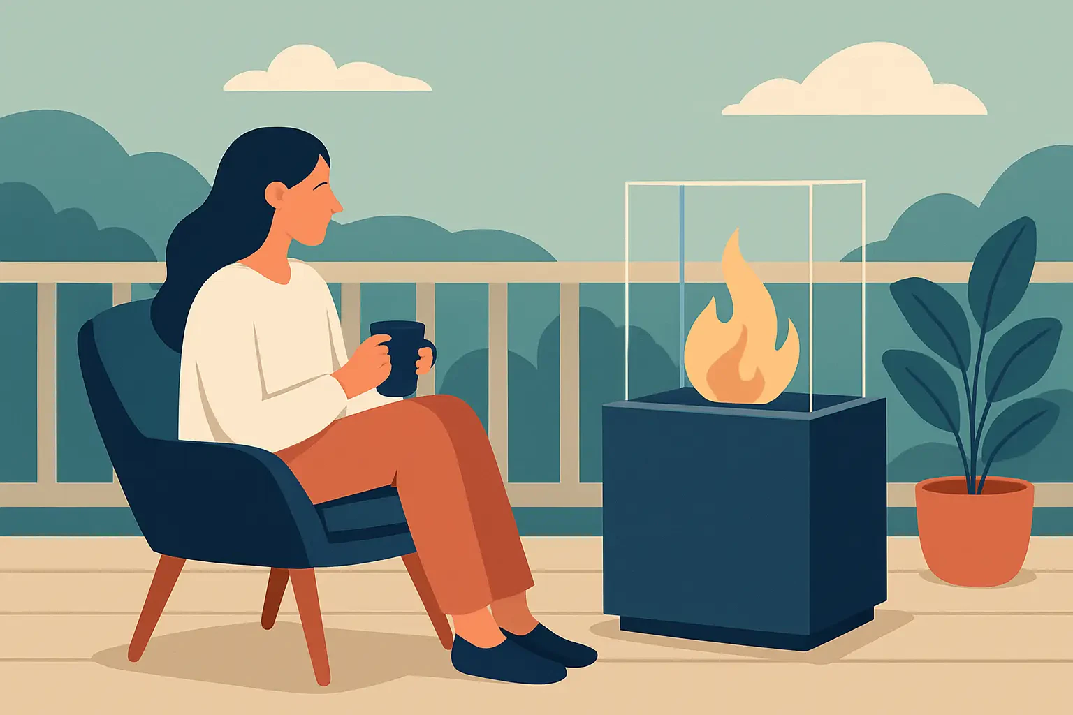 Biopejs på terrassen: hygge uden røg