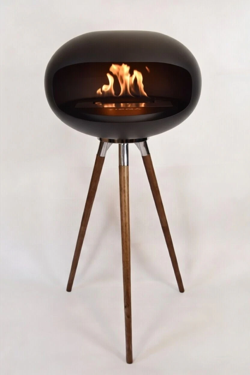 IGNA Ovalis Base Black - Dark Wood Tall