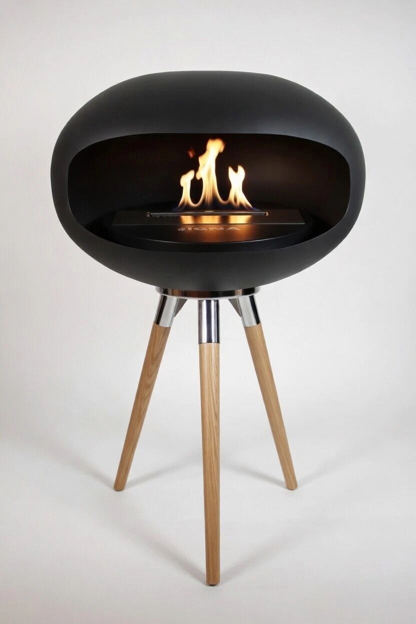 igna ovalis base black - light wood short