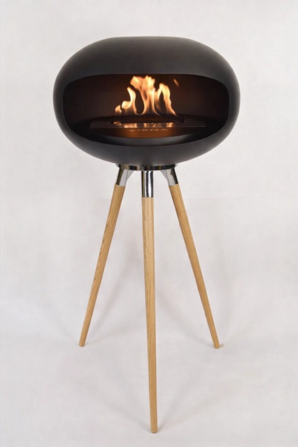 IGNA Ovalis Base Black - Light Wood Tall