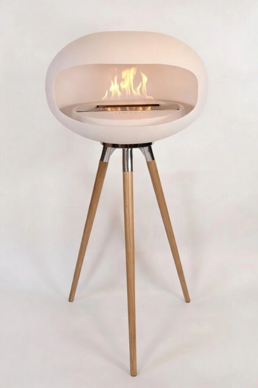 IGNA Ovalis Base White - Light Wood Tall